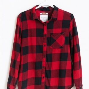 Garage Men's Red and Black Checkered Shirt
